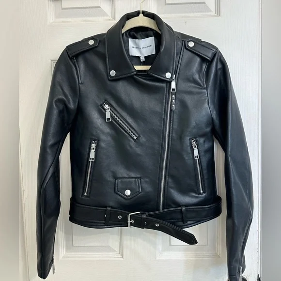Rebecca Minkoff Faux leather Moto Jacket - Picture 1 of 9